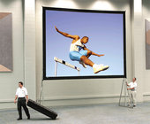 90" x 160" Heavy Duty Fast-Fold Deluxe Dual Vision Projector Screen