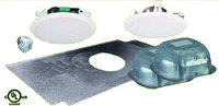 2x 5" Ceiling Speakers Package (1 Amped, 1 Non-Amped, with PS, Backcan, Tile Bridge, NO Volume Control)