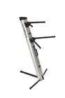 APEX Two-Tier Portable Column Keyboard Stand in Silver
