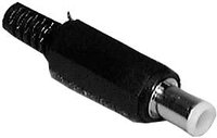 Black Straight DC Power Plug, 10.6-13.5 V