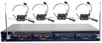 4 Mic VHF Rack Mount Wireless Lavalier/Headset System