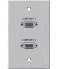 WallPlate SngGang 2 HD15 Conn