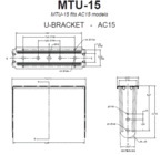 JBL MTU-15 U Bracket for Ac15, Black