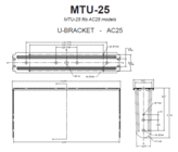 U Bracket For AC25, Black