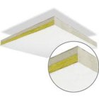 StratoTile Six 24&quot;x48&quot; Square Sound Absorbing Ceiling Tiles with Trim Edge