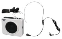 50W White Portable USB Waistband PA System with Headset Microphone