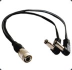 Power Cable, Hirose 4-Pin - 2 Right Angle Coaxial Barrel