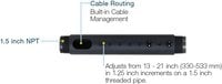 1.5" NPT Adjustable Height Pipe Adapter