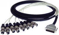 3 ft. DB25 Multipin to 8x XLR-F Analog D-Sub Studio Patch Snake