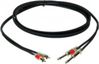 Pro Co DKQR3 3' Dual RCA to Dual 1/4" TS Cable
