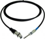 1 ft. Excellines XLR-M with Hot 2nd Pin to TS Microphone Cable
