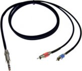 5 ft. Excellines 1/4" TRS to 2x RCA Insert Patch Cable