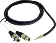 1.5 ft. Excellines 3.5mm TRS-M to 2x XLR-F Soundcard Cable