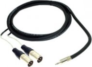 1.5 ft. Excellines 3.5mm TRS-M to 2x XLR-M Sound Card Cable