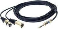 6' Excellines 1/4" TRS to XLRM/XLRF Y-Cable