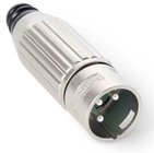 XLR Male Cable End, Black/Gold