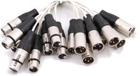 5 ft. 8-Channel XLR-F Fan to XLR-M Fan Studio Patch Snake