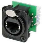 Black Ethercon Panel Connector