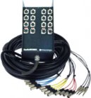 125 ft. 16-Channel RoadMASTER Multipair Audio Snake with Stage Box and Fan with 16 Sends, 4x 1/4" Returns