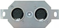 Floor Plate with 2x Receptacles for Mic Input Connectors