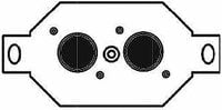 Wall Plate with 2x Neutrik D-Style Punched Holes, Stainless Steel