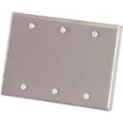Plateworks Triple-Gang Stainless Steel Blank Wall Plate