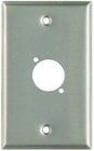 Single Gang Wallplate with D-Series Punch, Black