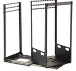 Pull and Turn 10 Unit Rack with 2 Slides, 19" Deep, Black