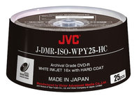 ISO Certified White Inkjet Printable Archival DVD-R Discs, 25 Pack