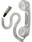 White Telephone-Style Push-To-Talk Handset with A4M Connector
