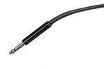 1/4" Patch Cord, 3-Conductor, Nickel Plug, Black, 2 Ft