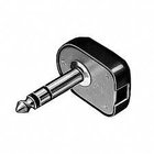 1/4" TS-M Right Angle Plug, Screw Terminals, Black