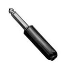 1/4" Mono 2 Conductor Cable Mount Plug, Nickel Metal Handle w/Screw Terminals