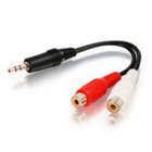 Cables To Go 40422 6" 3.5mm Stereo Male to 2 x RCA Stereo Female Y-Cable
