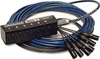 150 ft 6 Channel Mini-6 Fan to Box Snake with 6 XLR Inputs, No Returns