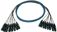 8Ch Multitrack Audio Snake, XLRF fan to Tinned/Prepped, 5ft