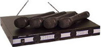 4-mic VHF Handheld Wireless Microphone System