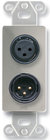 3-Pin XLR-F & 3-Pin XLR-M Stainless Steel Decora Wall Plate