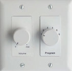 Program Selector Attenuator, 50W, 6 Source, 2 Gang, Decorator White