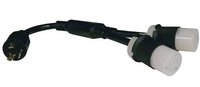 0AWG Heavy Duty Power Splitter Cable, NEMA L6-30P to (2) NEMA L6-30R