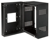 Sectional Wall 12 Unit Rack Mount with Adjustable Rails, 19" Deep, Black