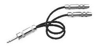 1.5 ft.1x 1/4" Male to 2x 1/4" Females Unbalanced Y-Cable