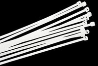 White 18 lb. Tensile Strength Economy Cable Ties, Sold in Packs of 100