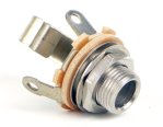 1/4" Stereo 3-Conductor Jack with Nut & Washer, Double-Open Circuit