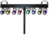 RGB LED Fixtures with Stand, Brackets and Case, 8 Pack