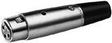 XLR Female Cable Connector, 5 Contacts