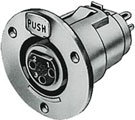 3-Pin XLR Female Panel Connector, Circular, Solder Terminals