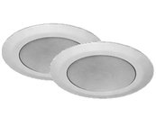 1 Pair of 8" Round Ceiling Speakers - 1 IP & 1 Analog