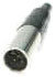 5-pin XLR Mini-QG Male Connector, Straight Cord Plug