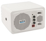 4.5" Powered Speaker 30W with Wireless Receiver and Remote, White